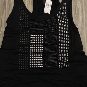 Lane Bryant Black Tank Beaded Tank NWT Sz 14/16